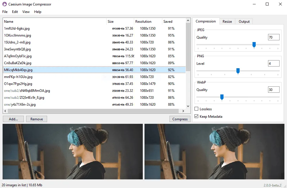 图像压缩工具 Caesium Image Compressor 中文版