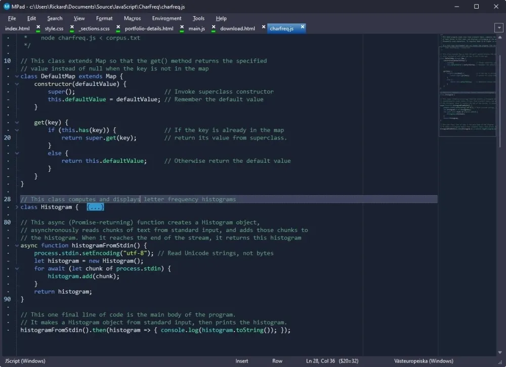 MPad高级代码编辑器:v1.36.1中文多语免费版