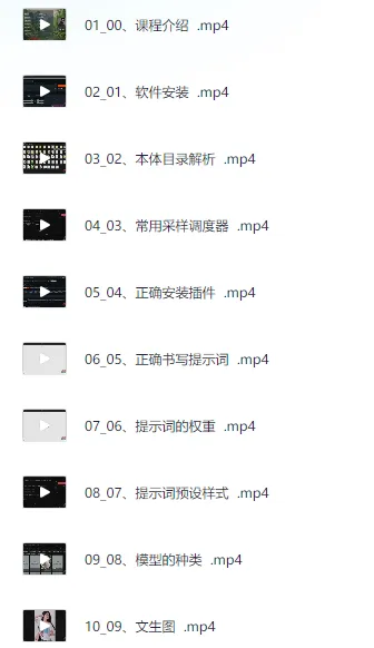 AI绘画与模型微调基础进阶系统课（68节）