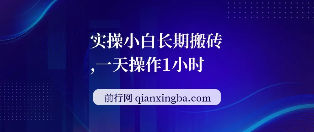 实操小白长期搬砖项目教程