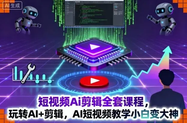 短视频AI剪辑全套课程：AI+剪辑教学，助力小白进阶