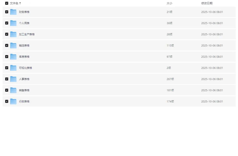 销售财务库存Excel表格模板合集