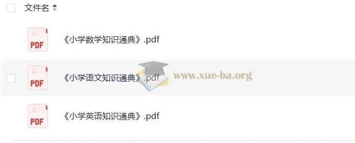 小升初《知识通典》：小学语数英学习资料