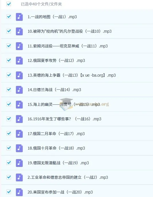 王芳讲一战二战音频课程