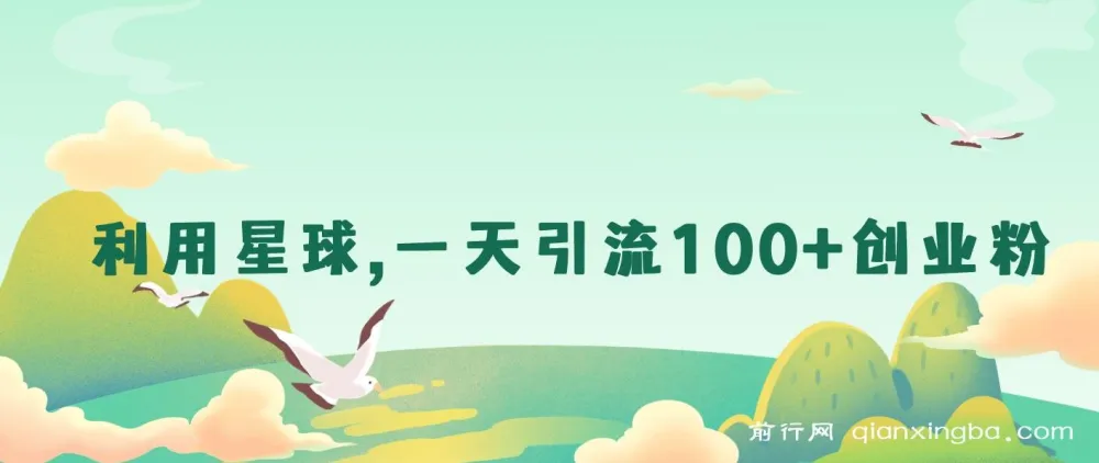 星球引流:日获100+创业粉实操项目