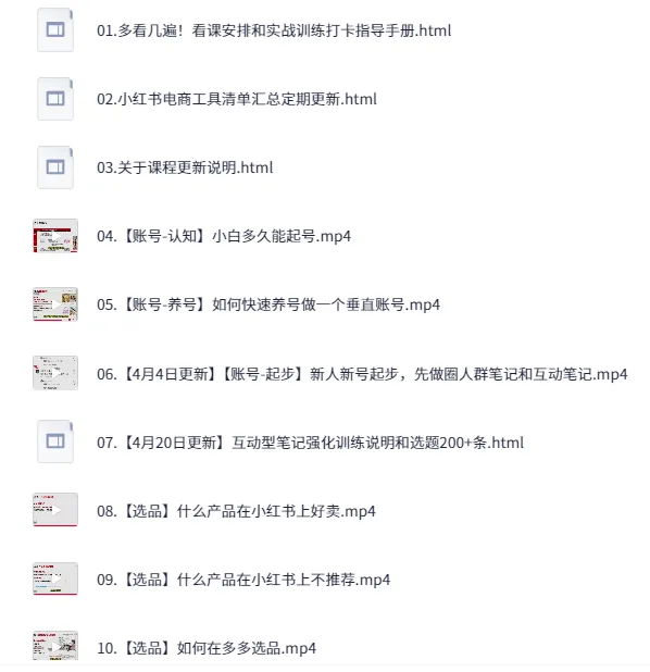 小红书电商自媒体创富课程