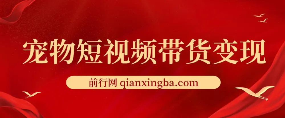 宠物短视频带货变现宝典:全攻略课程