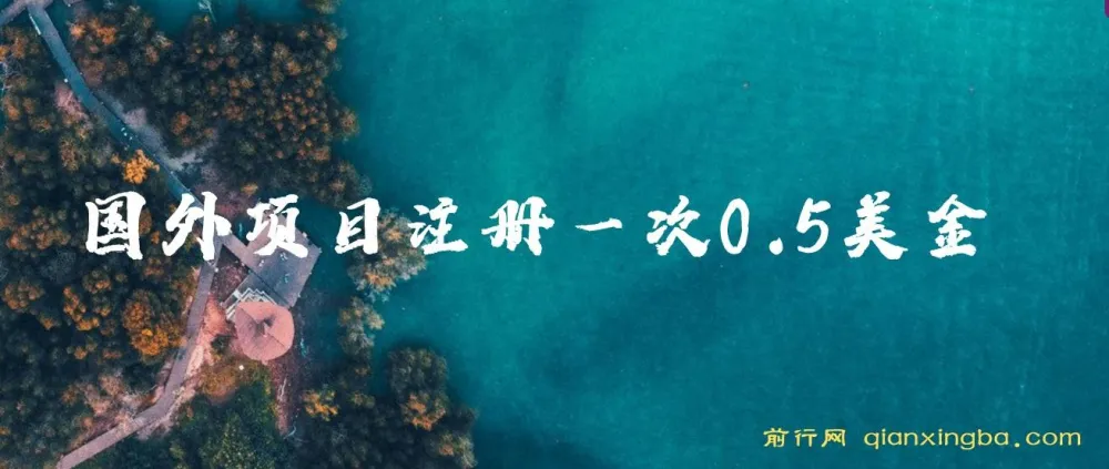 国外注册项目：三分钟0.5美金，可批量操作的小白福利