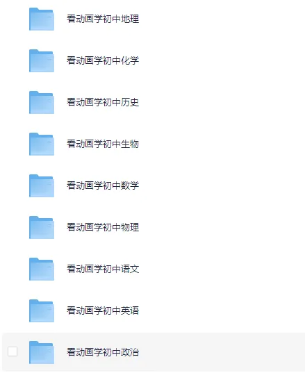 初中小四门物理化学动画课程