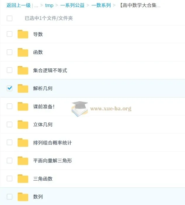 一数高中数学知识大合集