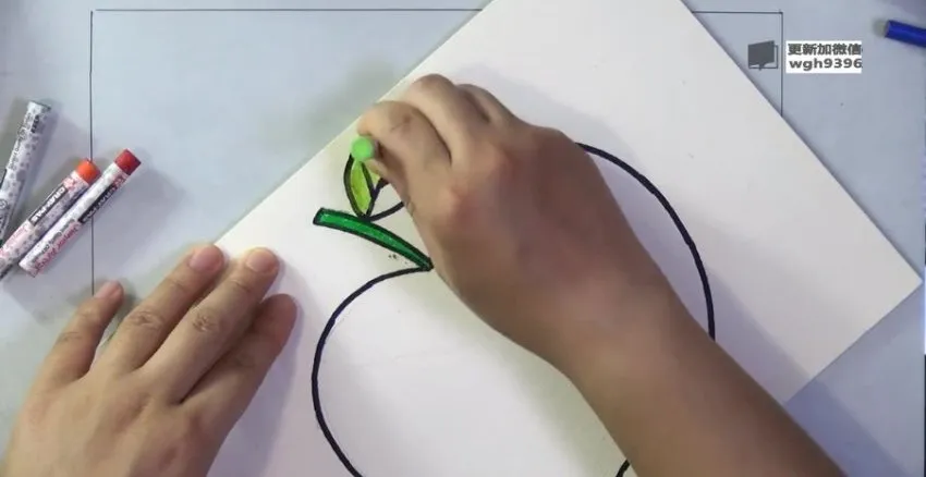 7天学会亮彩蜡笔儿童画教程:零基础儿童趣味启蒙课程