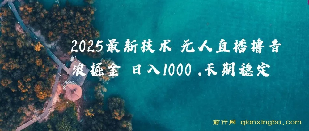 2025抖音无人掘金项目：纯无人直播撸音浪玩法揭秘