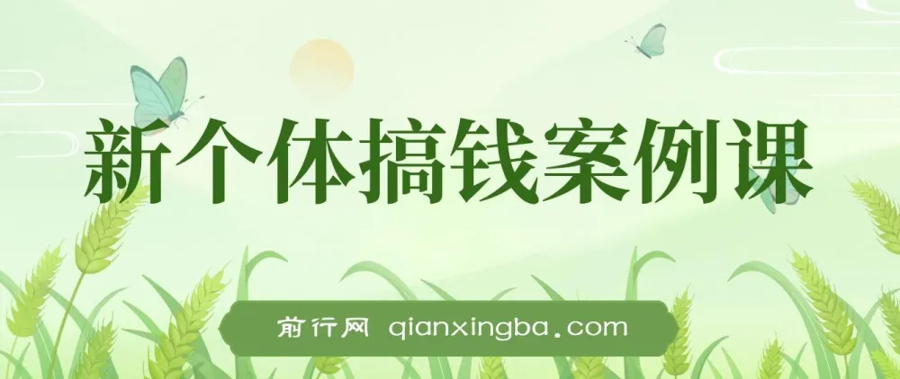 新个体搞钱案例库：29节视频+文档，教你赚到第一个100w