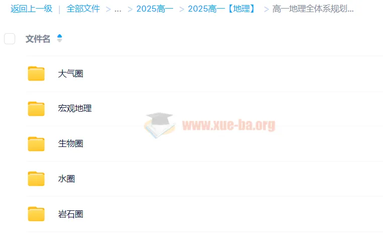 高一地理全体系规划学习卡·夏研(2期)