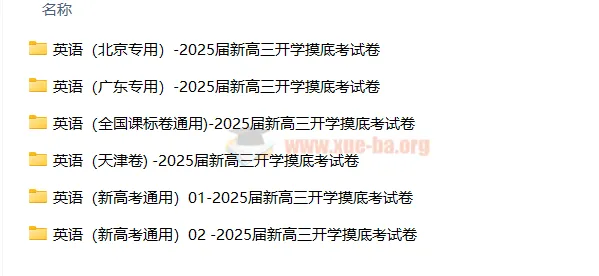 2025届新高三开学摸底考试卷:高考英语