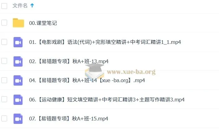 2024 - 2025初三英语中考课程：陈浩A+秋季系列