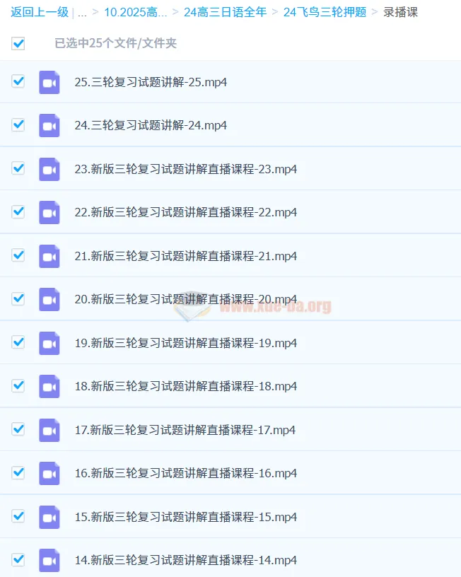 2024高考日语飞鸟三轮押题课