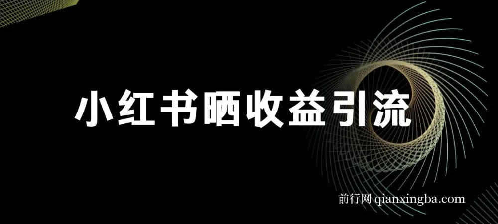 小红书晒收益图引流垂直项目粉课程:日引200+策略详解
