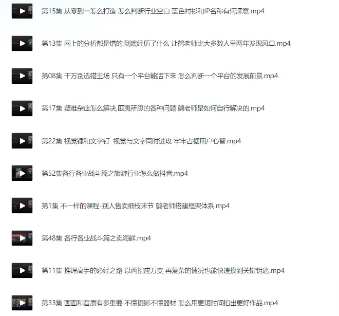 鹤老师《短视频底层方法论》课程