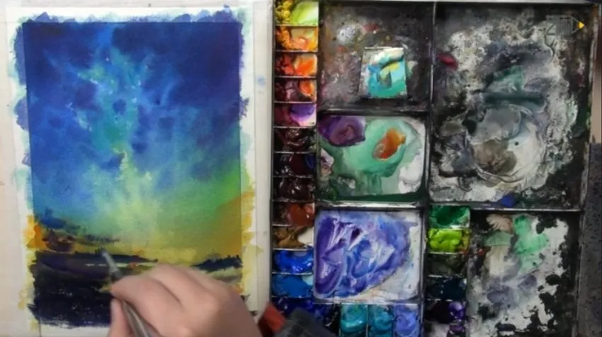 零基础水彩风景绘画54课：从入门到精通系统教程