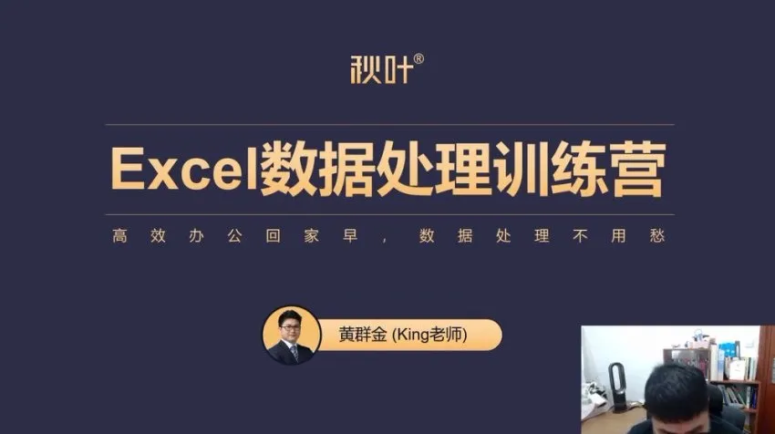 秋叶《Excel数据处理训练营》：职场Excel进阶课程