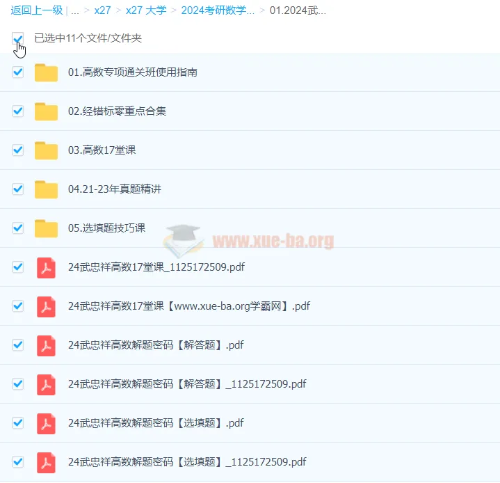 2024考研数学：武忠祥高数专项通关班