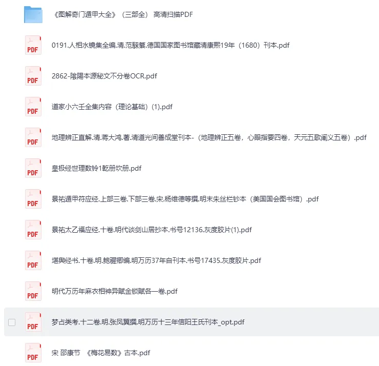 风水类精品书籍合集：奇门遁甲、相术、易经等古籍珍藏