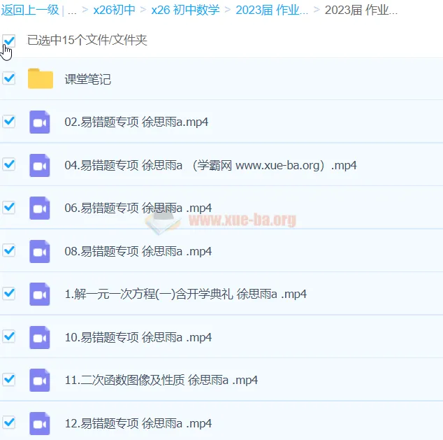作业帮徐丝雨2023初三数学A班暑假班课程