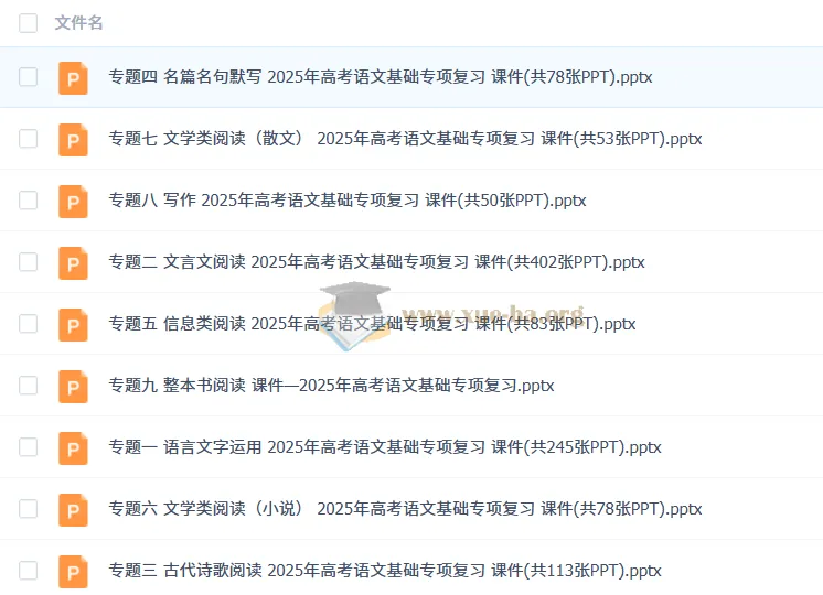 2025年高考语文二轮专项复习课件