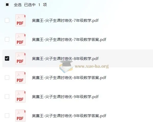 奥赛王《尖子生课时培优：7 - 9年级数学》