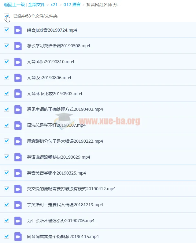 抖音网红名师孙志立58讲英语课程