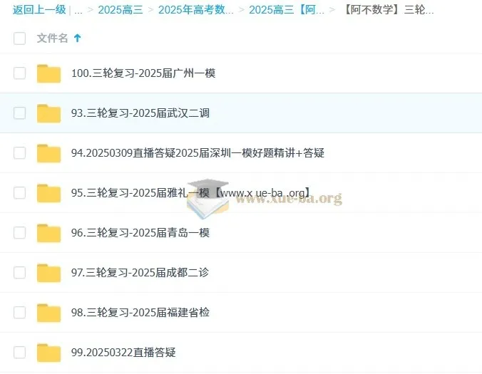 阿不数学2025高三高考数学三轮复习课