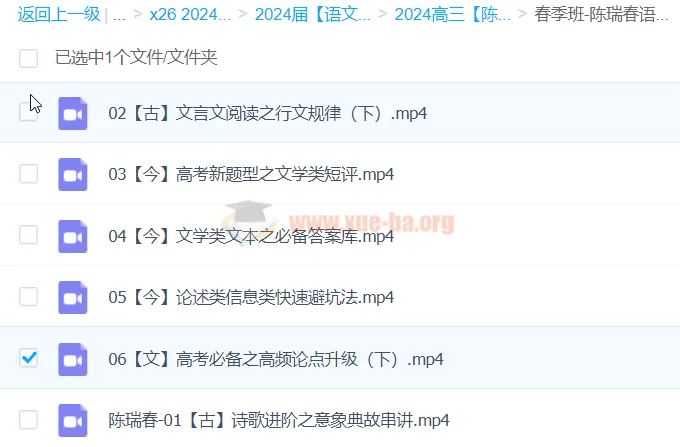 2024高三高考语文陈瑞春春季班课程