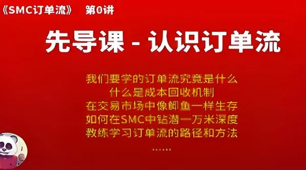 熊猫交易学社黄金VIP系统课：SMC订单流交易课程