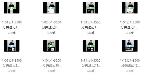 刘一男3500魔卡词：1-3500词汇分类精讲速记课程