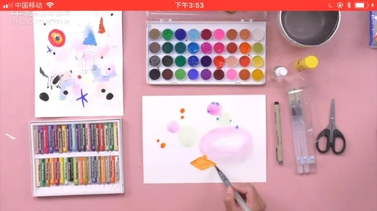 亲子绘画50课+零基础水彩16课：家庭艺术启蒙从入门到创作