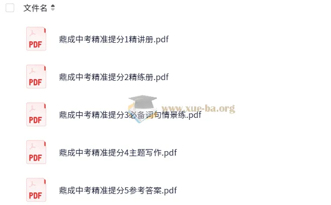 鼎成中考《2025中考精准提分（语数英）》资料