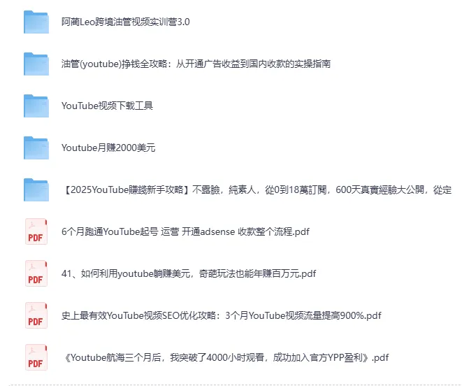 油管创作者干货教程合集：从小白到收入解析