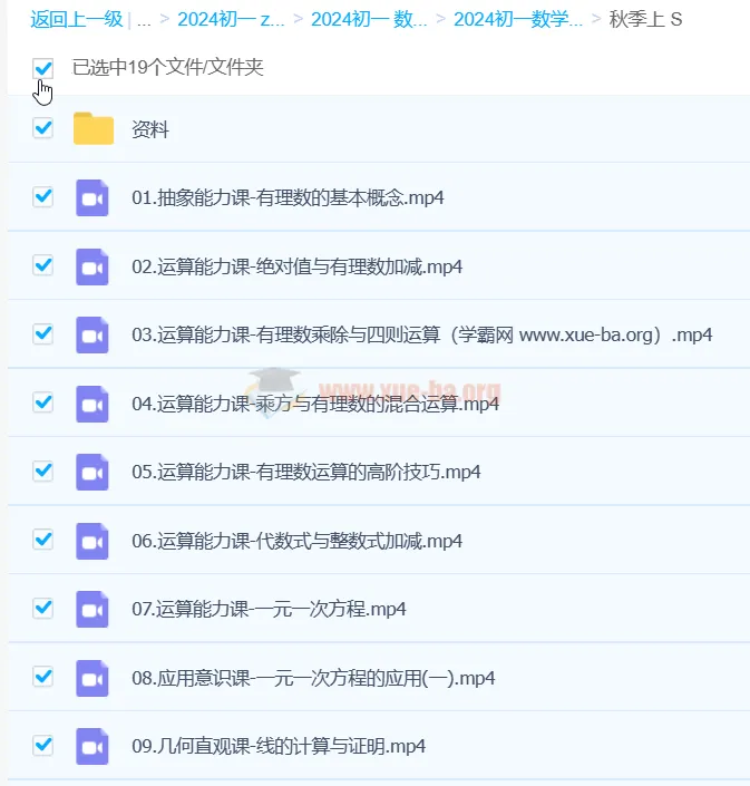 朱韬数学2024初一数学秋季上A+与S课程