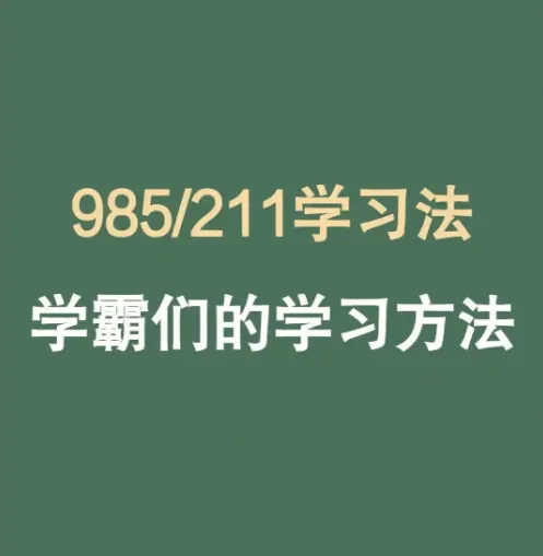 985逆袭学习方法与提分经验课程