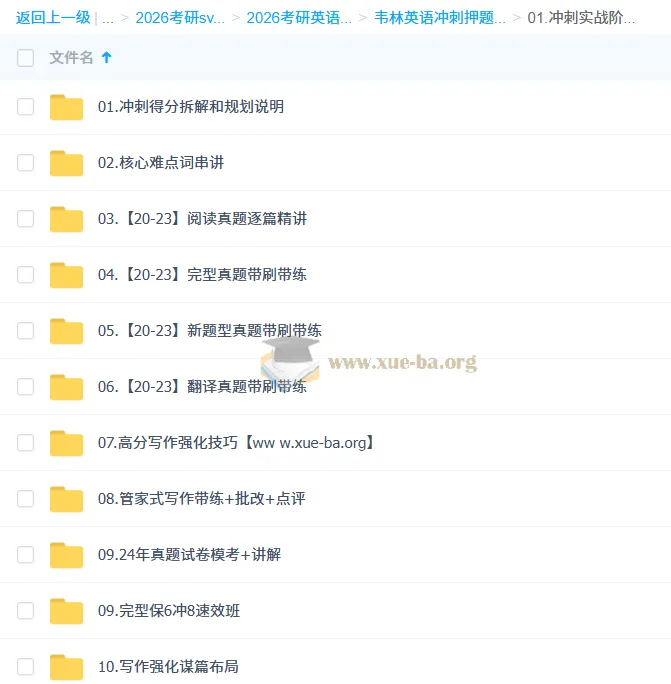 2026大学考研英语:韦林英语冲刺押题班