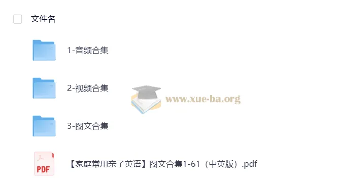 家庭常用亲子英语资源合集