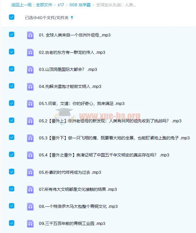 《全球史从头说：人类文明的共同起点》28讲完结