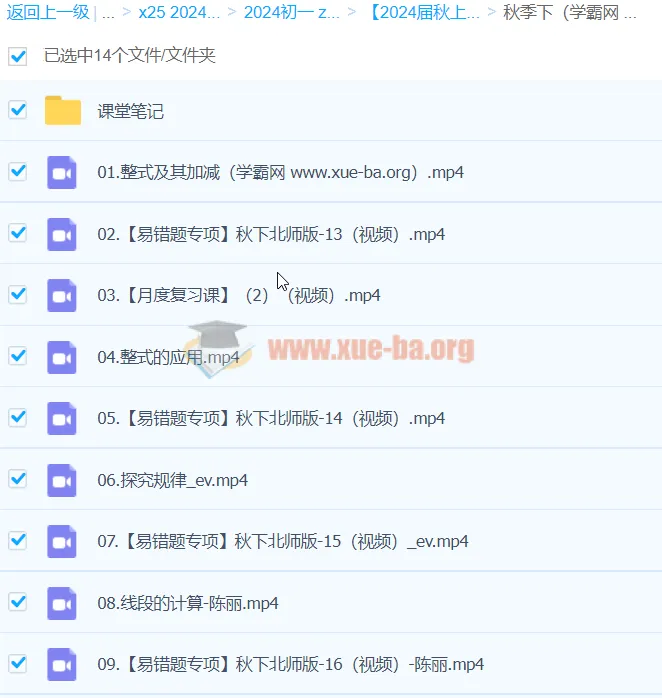 2024 A+秋季班（下）初一数学北师大课程（陈丽）