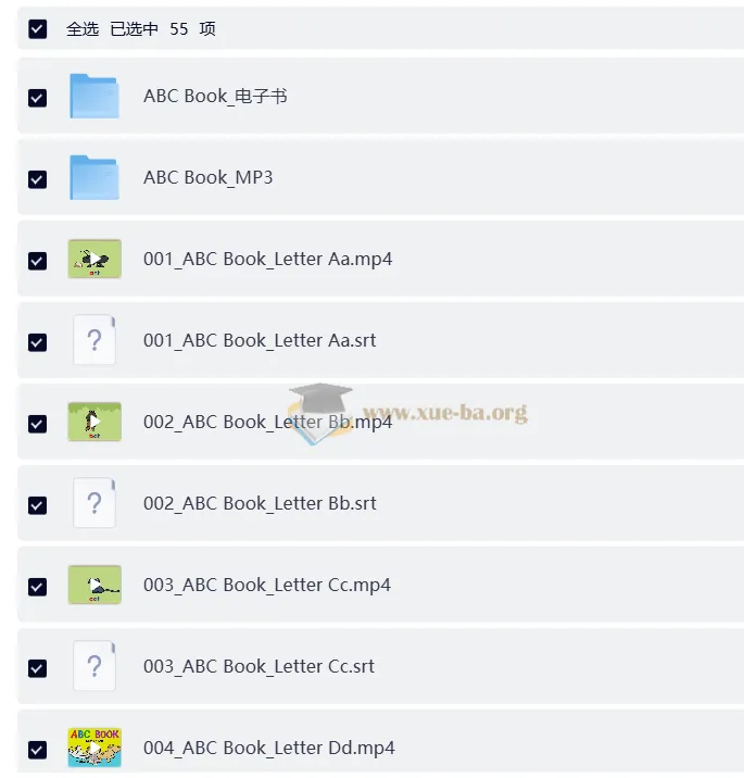 幼儿英语启蒙动画《字母书 ABC Book》（音视频+电子书）