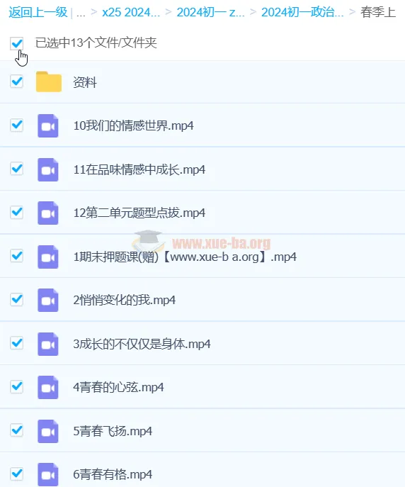 樊帅2024初一政治A+春季班课程