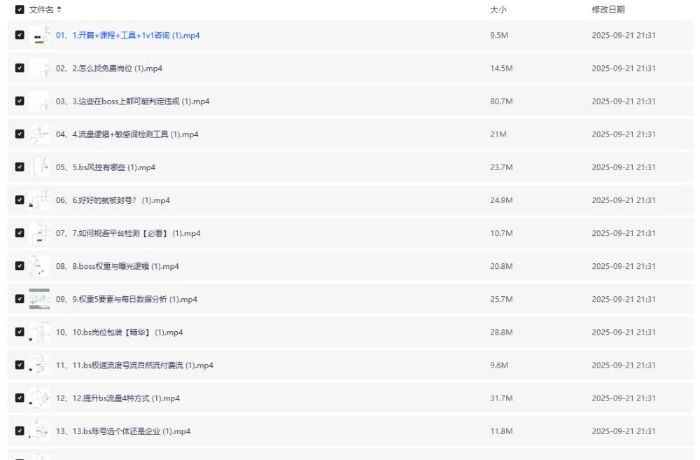 Boss直聘流量全流程揭秘：从0到1起号到转化的完整实战课程