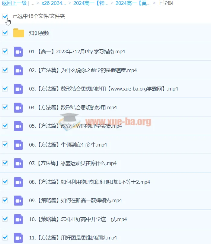 2024年莫荒年高一上学期高中物理课程（更新中）