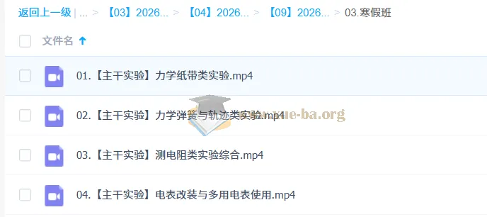 张雯2026高三高考物理二轮寒假班课程