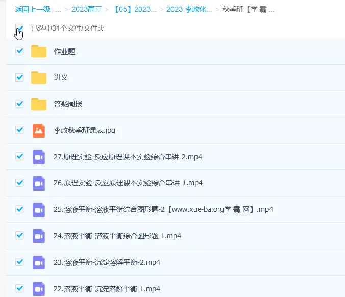 李政2023高考化学暑期班与秋季班（更新29讲）